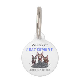 Persoonlijke Sphynx katten Grappig Ik eet cement M Huisdierpenning