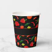Persoonlijke Spicy Chili Pepper Party Papieren Bekers (Achterkant)