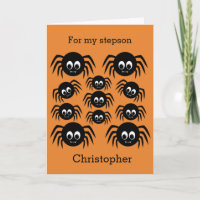 Persoonlijke spin Fijne Halloween stiefzoon