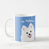 Persoonlijke spitz Dog, Samoyed, Eskimo Puppy Mok (Links)