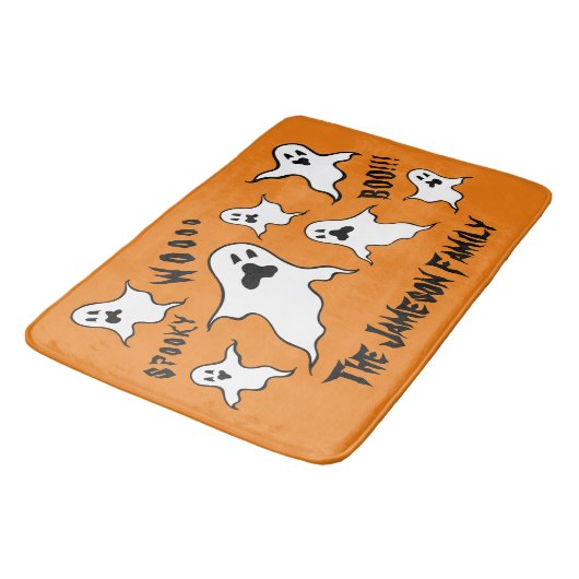Persoonlijke spoky Halloween Ghosts Bath Mat (Gekanteld)