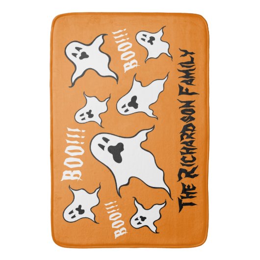 Persoonlijke spoky Halloween Ghosts Bath Mat (Voorkant Verticaal)