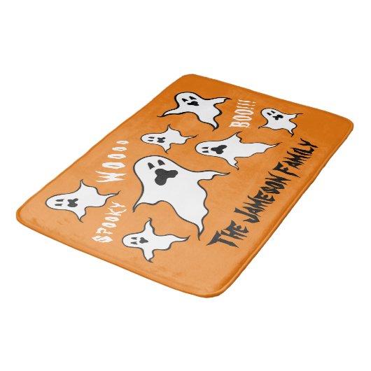 Persoonlijke spoky Halloween Ghosts Bath Mat (Gekanteld)
