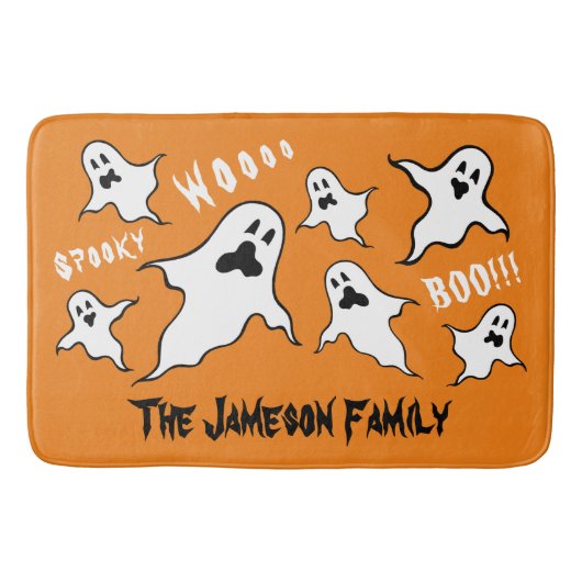Persoonlijke spoky Halloween Ghosts Bath Mat (Voorkant)