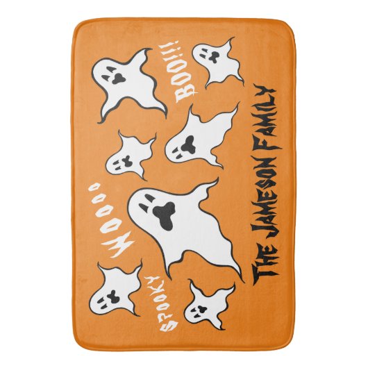 Persoonlijke spoky Halloween Ghosts Bath Mat (Voorkant Verticaal)
