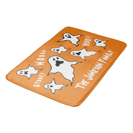 Persoonlijke spoky Halloween Ghosts Bath Mat (Gekanteld)