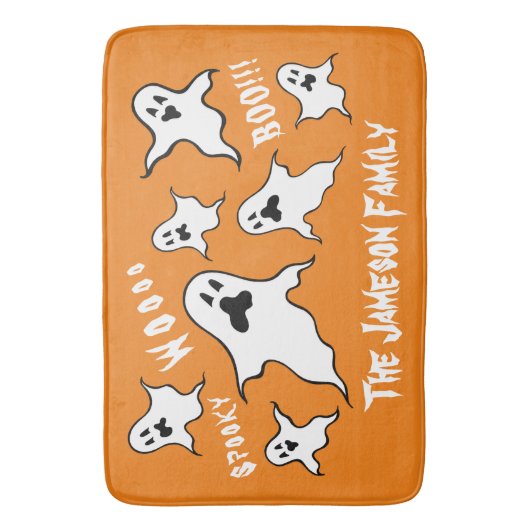 Persoonlijke spoky Halloween Ghosts Bath Mat (Voorkant Verticaal)