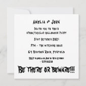 Persoonlijke spoky Halloween Ghosts Party Invitat Kaart (Achterkant)