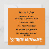 Persoonlijke spoky Halloween Ghosts Party Invitat Kaart (Achterkant)