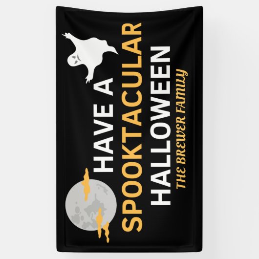 Persoonlijke Spooktaculaire Halloween Banner (Verticaal)