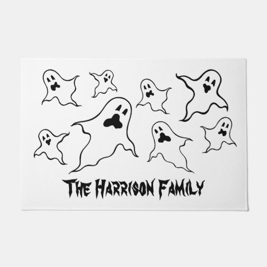 Persoonlijke Spooky Halloween Ghosts Doormat Deurmat (Voorkant)