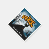 Persoonlijke Spooky Happy Halloween Party Servet (Hoek)