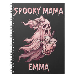 Persoonlijke Spooky Mama Coquette Boba Roze Geest Notitieboek