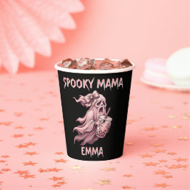 Persoonlijke Spooky Mama Coquette Boba Roze Geest Papieren Bekers