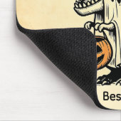 Persoonlijke Spooky Saurus Rex Halloween Muismat (Hoek)