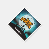 Persoonlijke Spooky Zombie Happy Halloween Party Servet (Hoek)