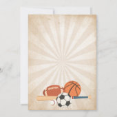 Persoonlijke Sport All Star Baby shower Kaart (Achterkant)