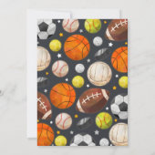 Persoonlijke Sport All-Star verjaardagsfeest uitno Kaart (Achterkant)