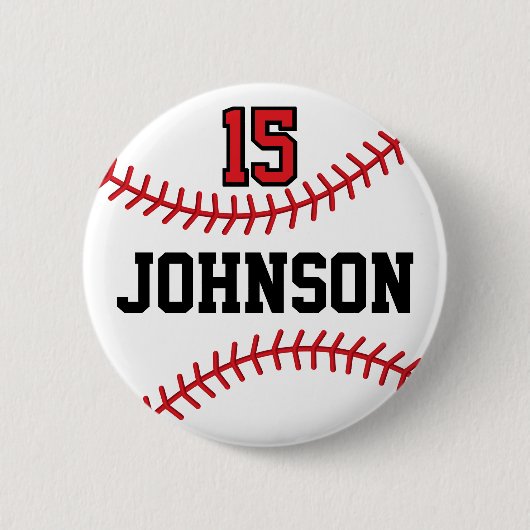 Persoonlijke sport Baseball / Softball Button (Voorkant)