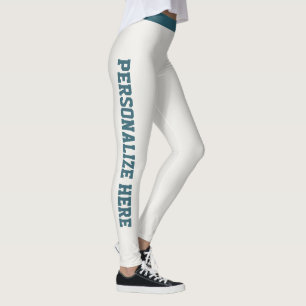 Persoonlijke sport dames warm neutraal turquoise s leggings
