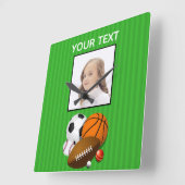 Persoonlijke sport Foto van acrylwand Vierkante Klok (Hoek)