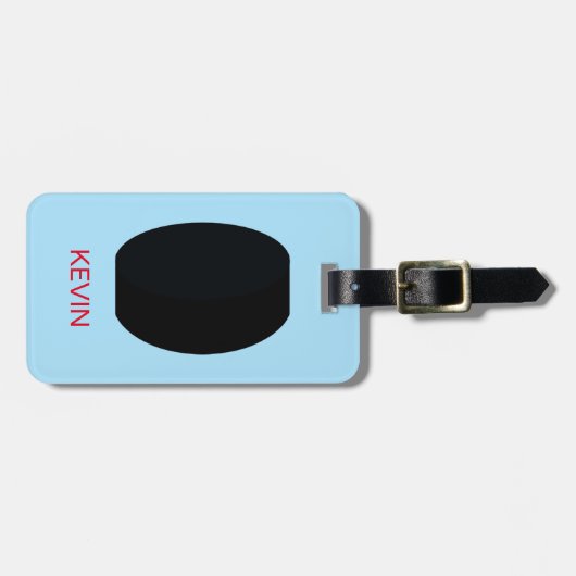 Persoonlijke sport Hockey puck Bagagelabel (Voorkant horizontaal)