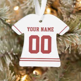 Persoonlijke sport Jersey Style Ornament