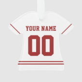 Persoonlijke sport Jersey Style Ornament (achterkant)