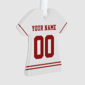 Persoonlijke sport Jersey Style Ornament (voorkant)