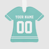 Persoonlijke sport Jersey Style Ornament (achterkant)