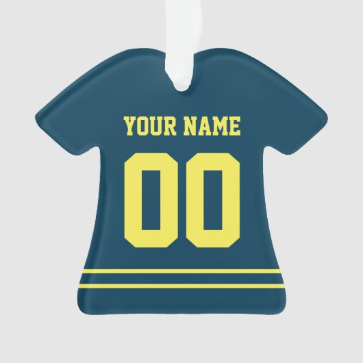 Persoonlijke sport Jersey Style Ornament (voorkant)