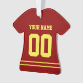 Persoonlijke sport Jersey Style Ornament (voorkant)