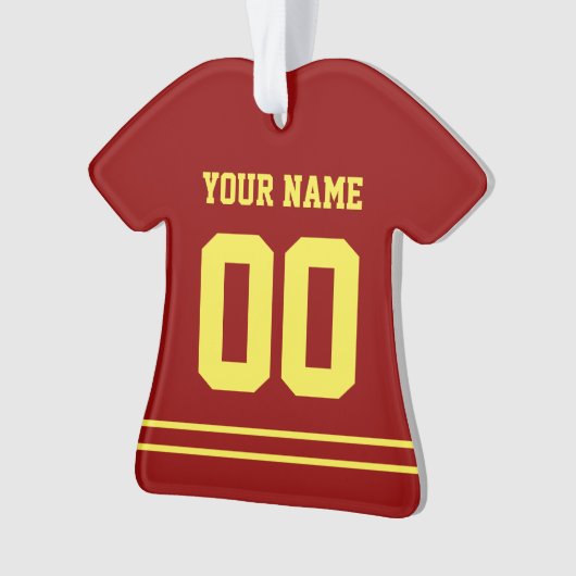 Persoonlijke sport Jersey Style Ornament (voorkant)