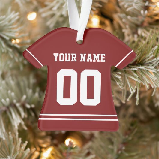 Persoonlijke sport Jersey Style Ornament (Boom)