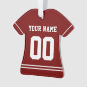 Persoonlijke sport Jersey Style Ornament (voorkant)