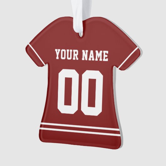 Persoonlijke sport Jersey Style Ornament (voorkant)