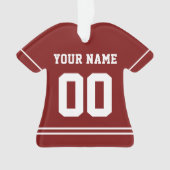 Persoonlijke sport Jersey Style Ornament (voorkant)