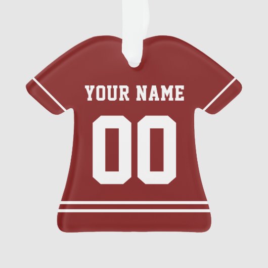 Persoonlijke sport Jersey Style Ornament (voorkant)