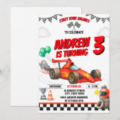 Persoonlijke Sport jongen Race Auto Verjaardag Uit Kaart (Voorkant / Achterkant)