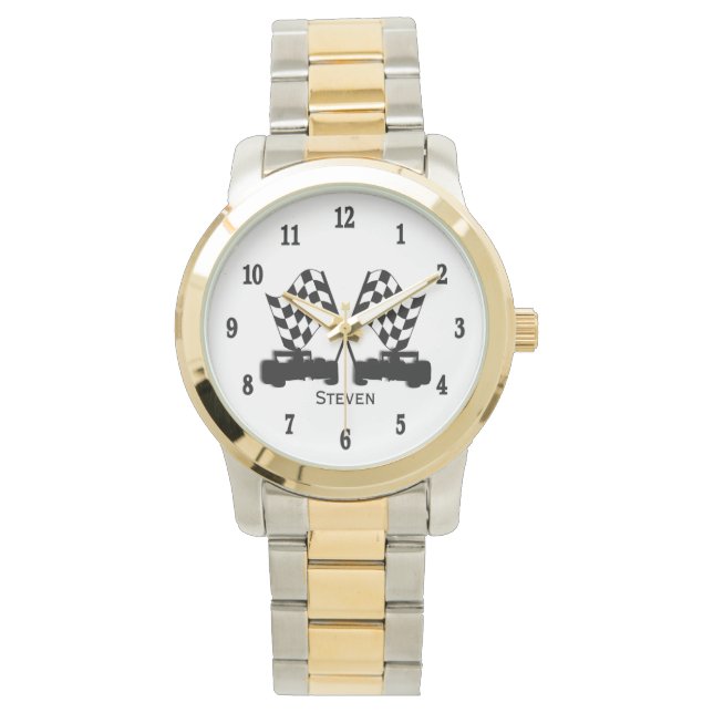 Persoonlijke sport met autoras horloge (Voorkant)