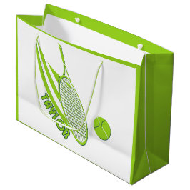 Persoonlijke sport met naam tennis groot cadeauzakje