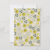 Persoonlijke sportbriefkaarten bedankkaart (Achterkant)