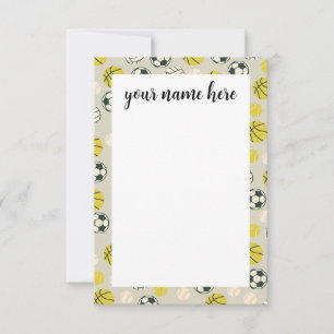 Persoonlijke sportbriefkaarten bedankkaart