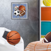 Persoonlijke Sportgerichte klok, Jouw tekst, kleur Vierkante Klok