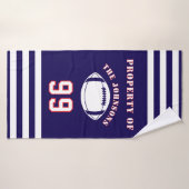 Persoonlijke sporthanddoek | Aangepaste voetballer Badhanddoek (Badhanddoek)