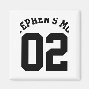 Persoonlijke sportmoeder kindernaam jersey honkbal magneet