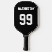 Persoonlijke Sportnaam en -nummer Pickleball Paddle (Achterkant)