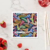 Persoonlijke Sports Fan Pennant Pattern Napkins Servet (Insitu)