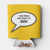 Persoonlijke spraakballon Grappig stripboek Blikjeskoeler (Achterkant)