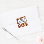 Persoonlijke spraakballon Leuke moderne stripboek Vierkante Sticker (Envelop)